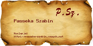 Passeka Szabin névjegykártya